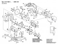 Bosch 0 601 923 003 Gks 12 V Circular Hand Saw 12 V / Eu Spare Parts